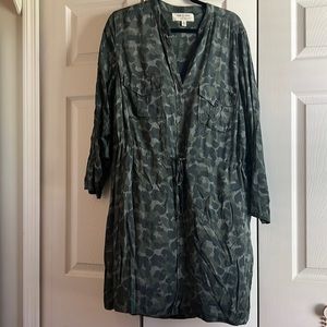 Cloth & Stone Anthropologie Camo Long sleeve dress